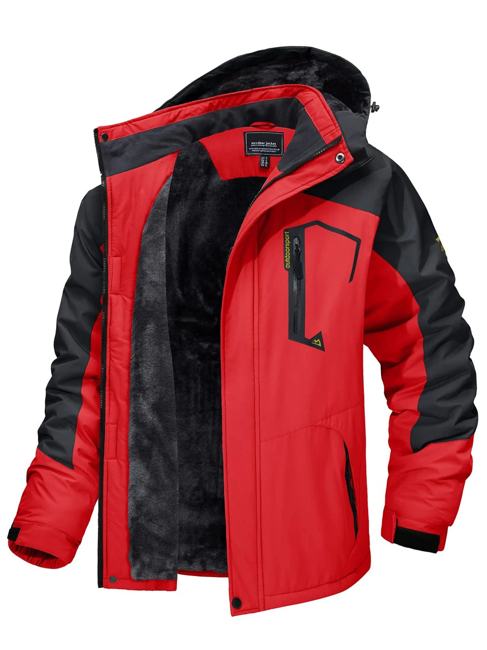 TACVASEN Fleece Lining Mountain Jackets Mens Hiking Jackets