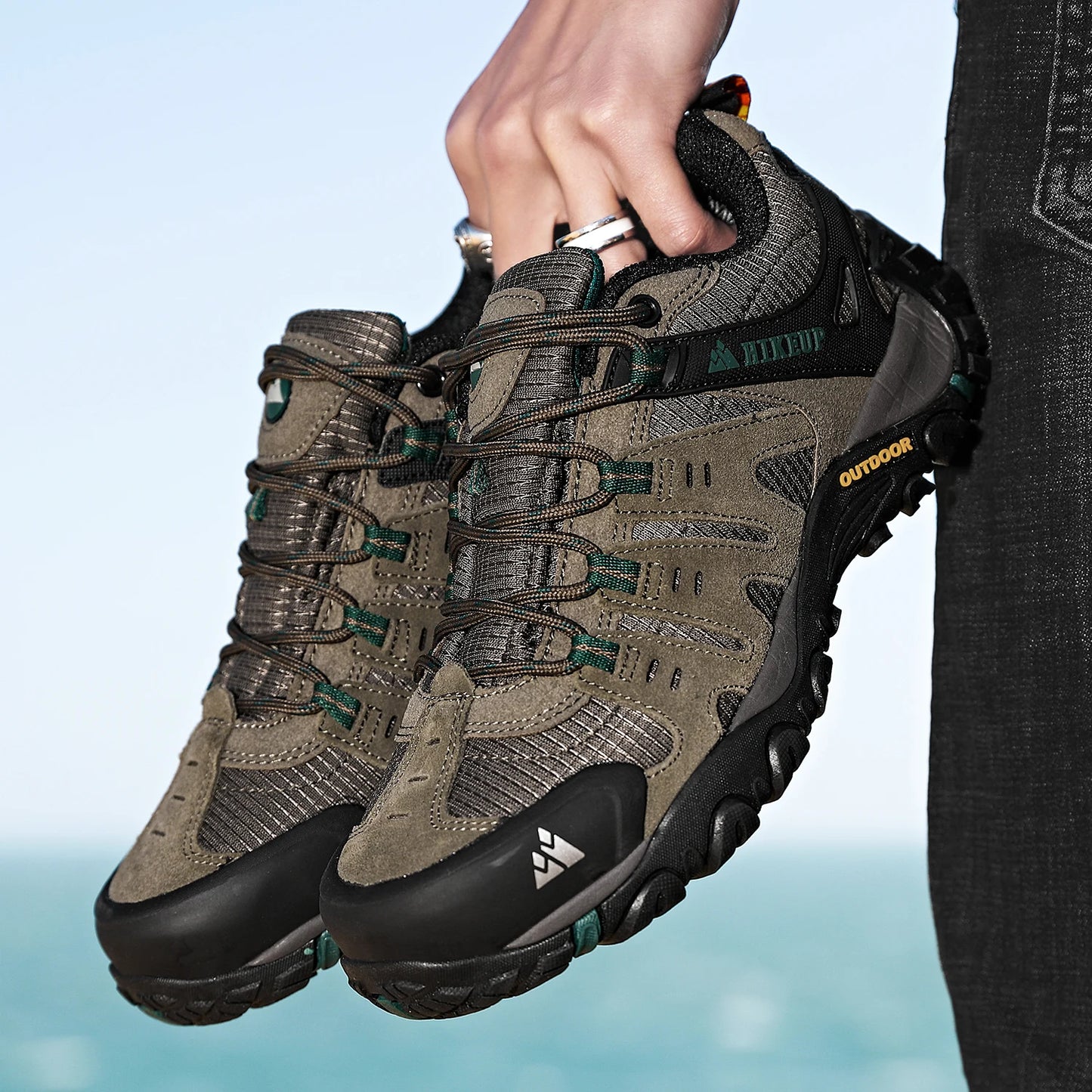 HIKEUP Men's Outdoor Trekking Hiking Shoes