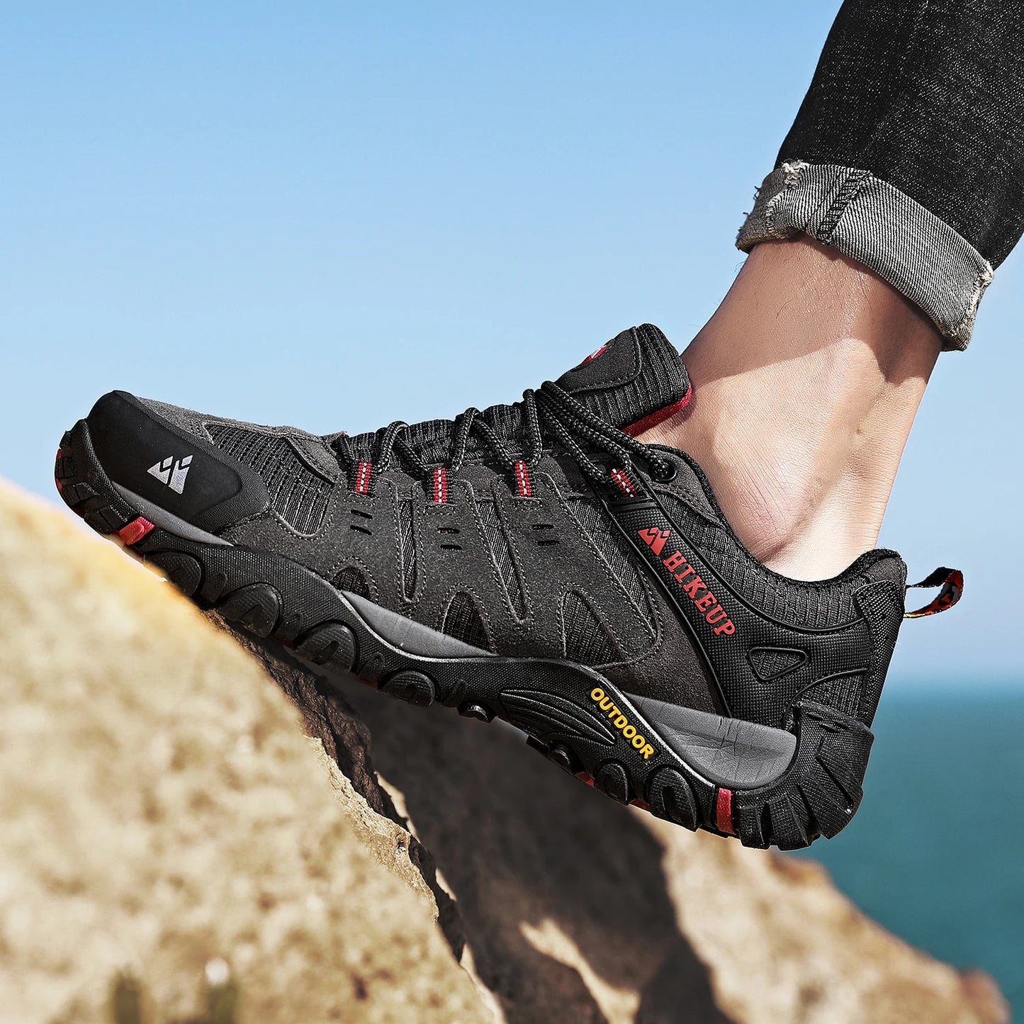 HIKEUP Men's Outdoor Trekking Hiking Shoes