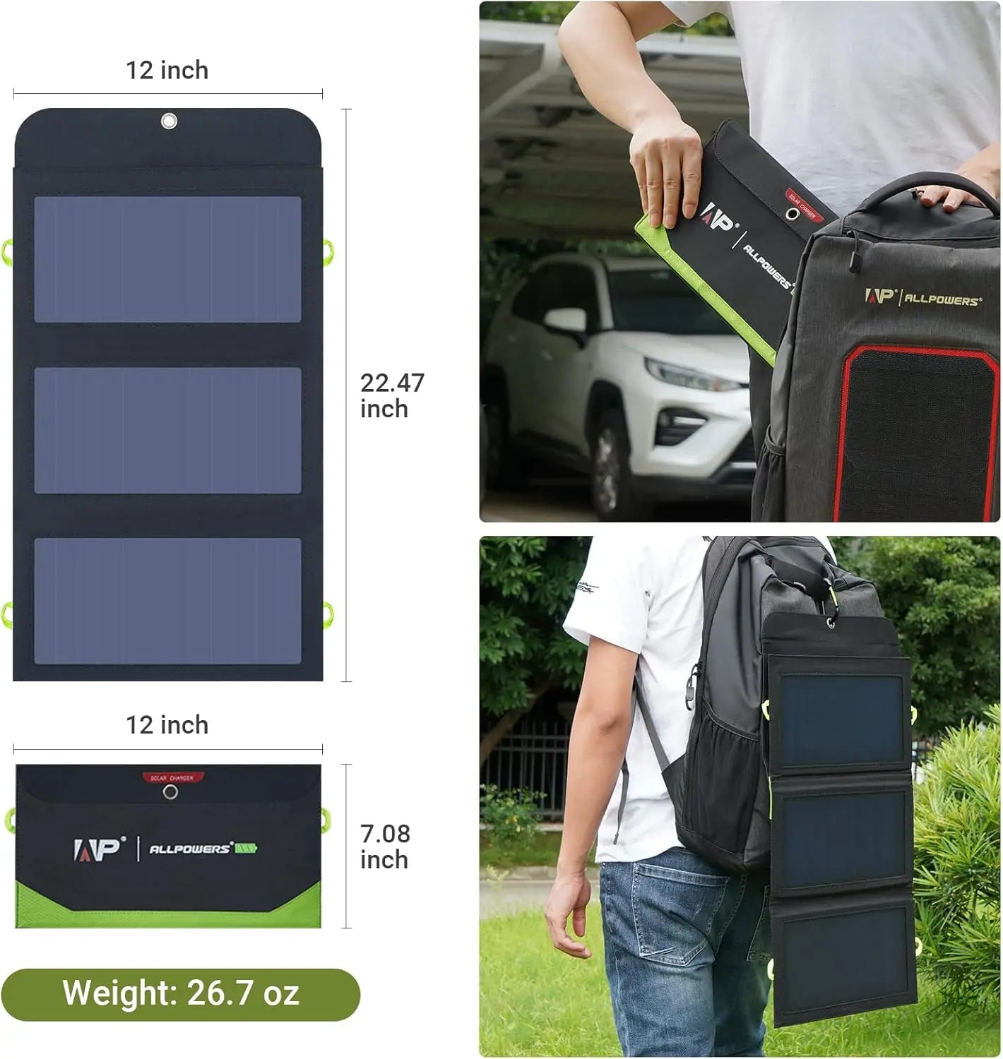ALLPOWERS Flexible Foldable Solar Panel