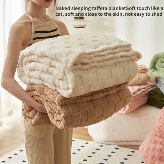 Waffle Plush Multifunctional Blanket