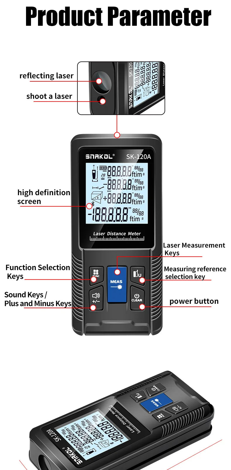 Snakol Laser Distance Meter (40m-120m)