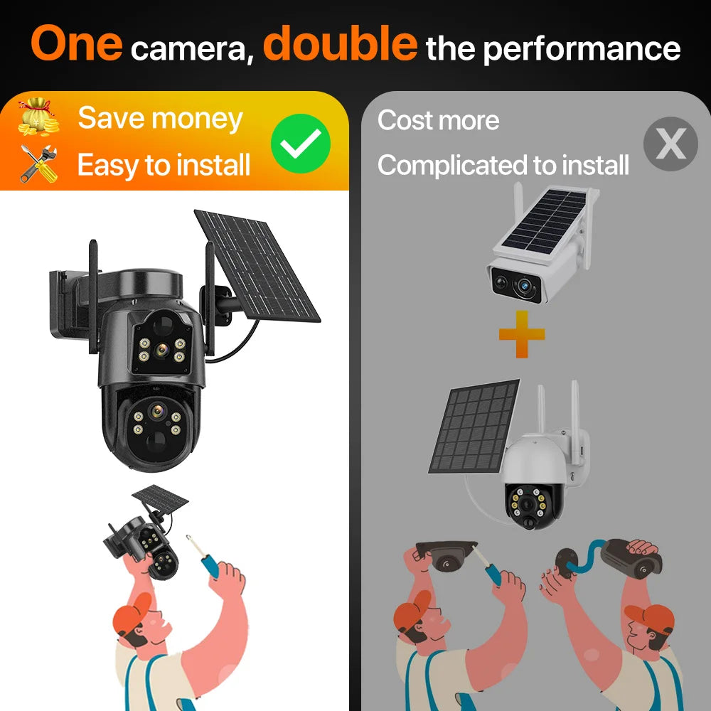 4K HD Solar WiFi Camera Outdoor