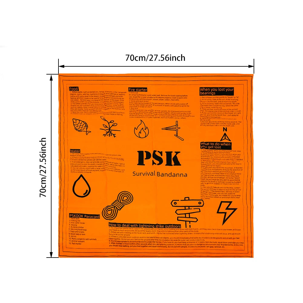 Survival Bandana - High Vis Orange