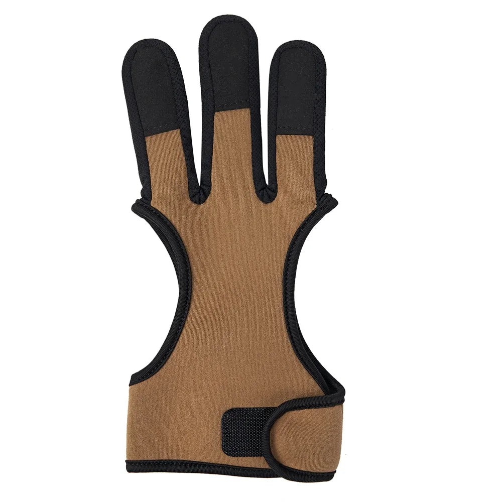 Archery Glove Three Finger Guard Shooting Gloves Finger Tab