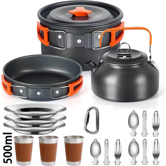 Camping Cookware Set for 2-3 People