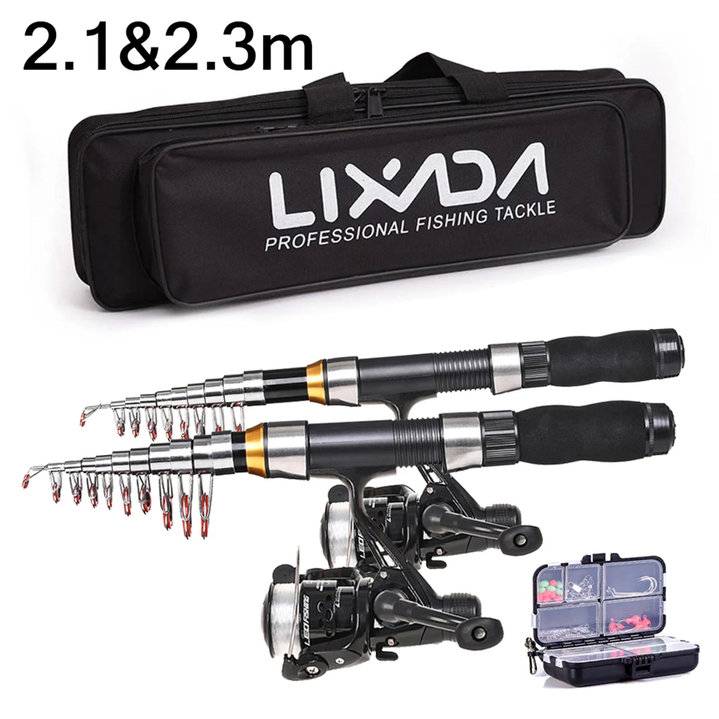 Lixada Telescopic Fishing Rod & Reel Combo Kit