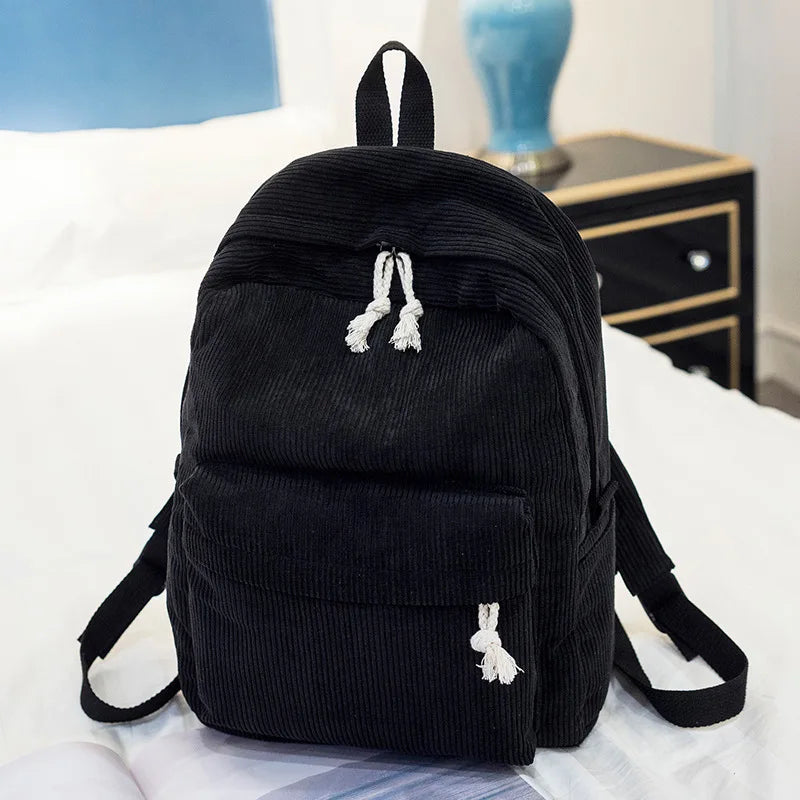 Personalized Embroidered Corduroy Kids' Backpack