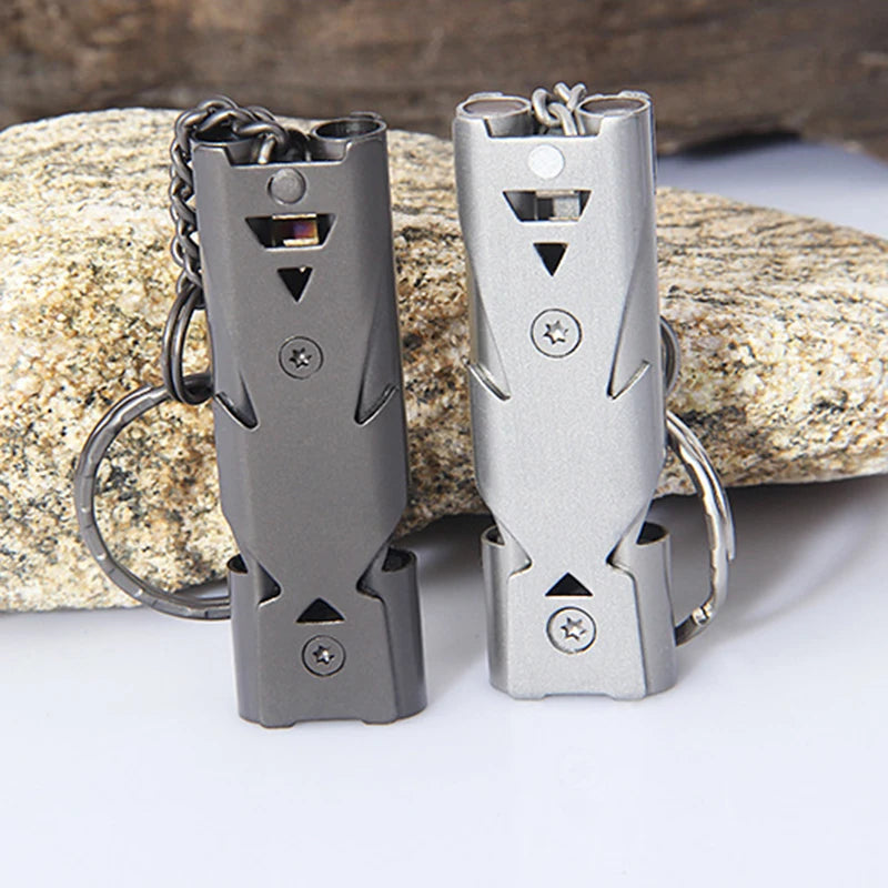 180dB Aluminum Alloy Emergency Whistle - Survival Tool