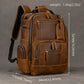 Newsbirds Men's Retro Leather Backpack – Luxury Travel & School Bag