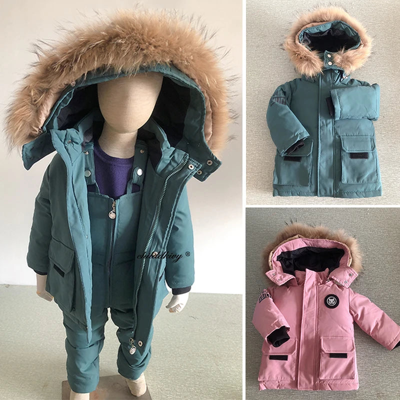 Children Down Suit Winter Warm Jacket