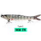 VTAVTA Sinking Jointed Crankbait 8-Segment Swimbait
