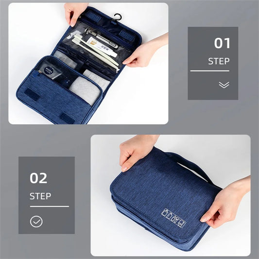Hanging Travel Toiletry Bag - Waterproof & Large Capacity