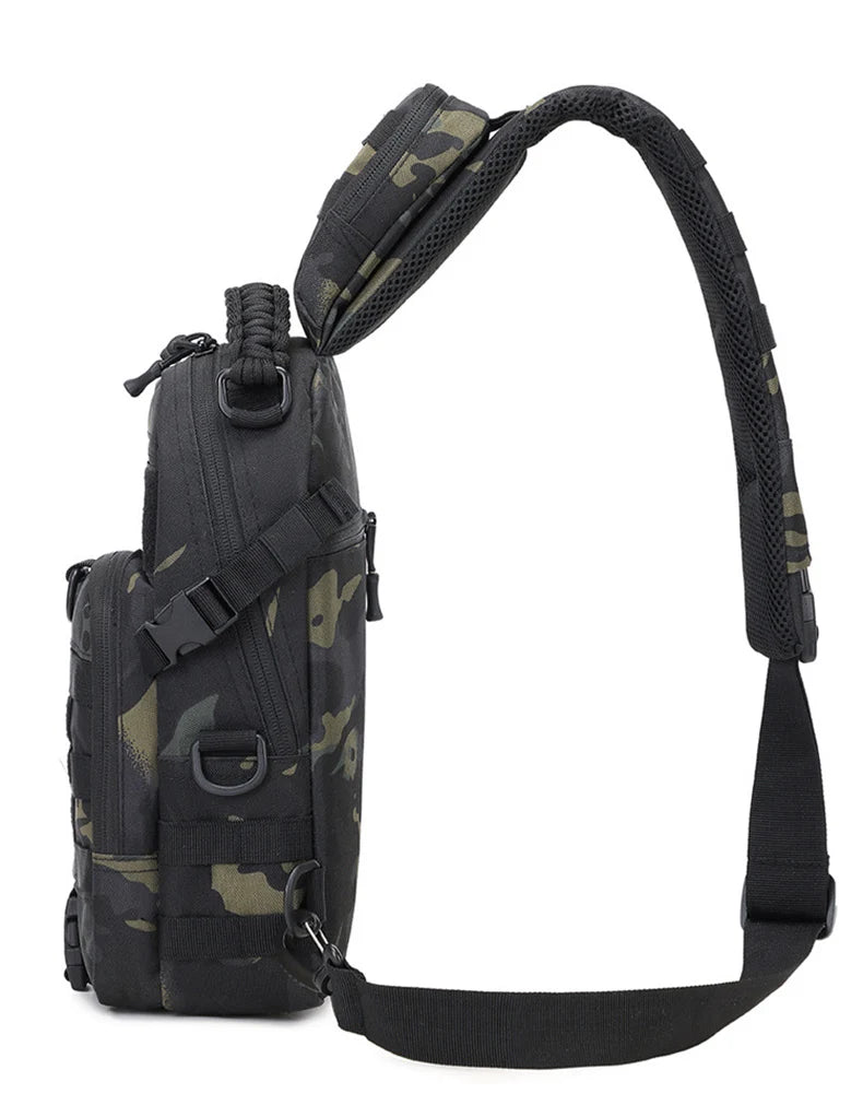 Tactical MOLLE Camping Chest Bag – Outdoor Hiking, Fishing, and Cycling Sling Pack