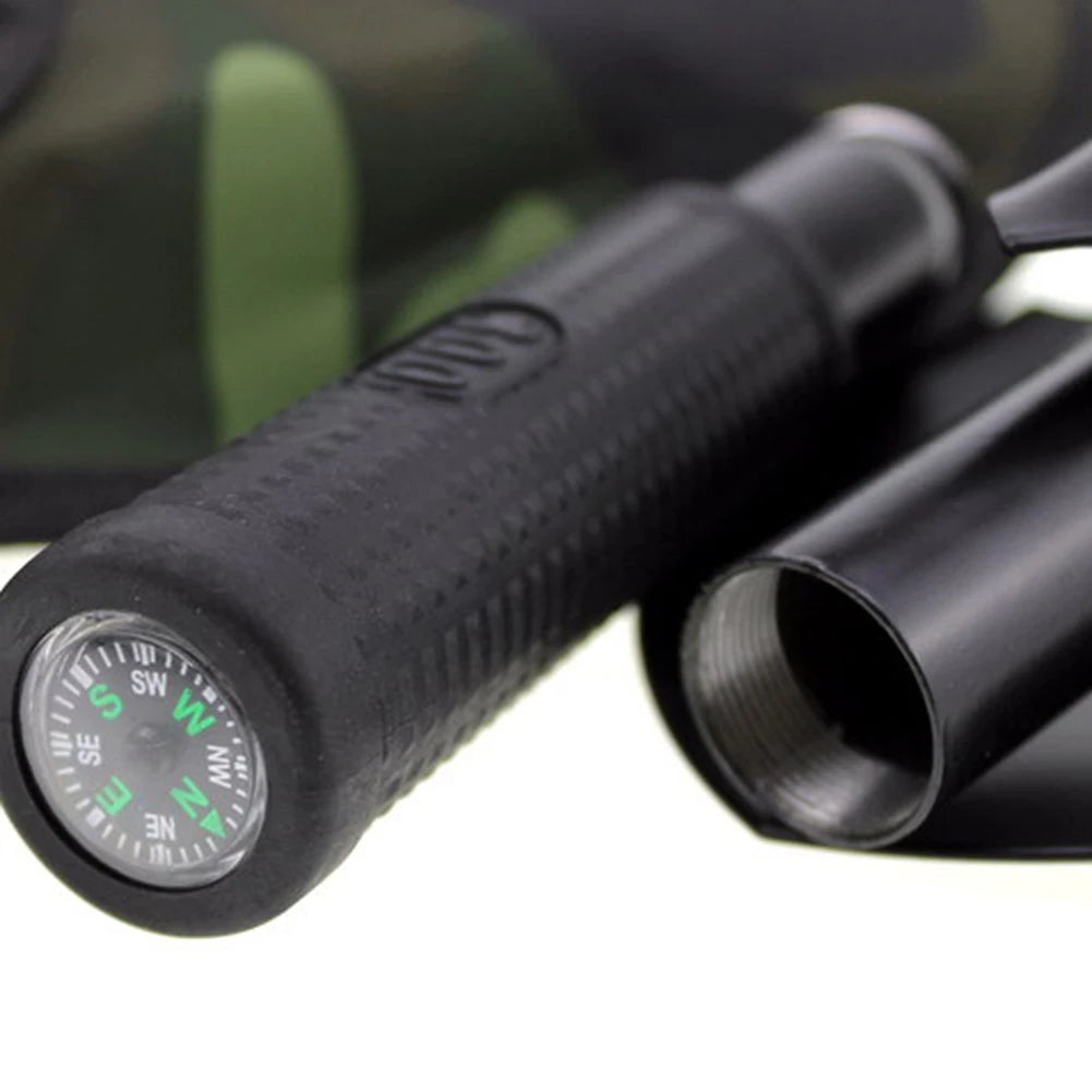 Foldable Survival Shovel with Compass & Storage Bag