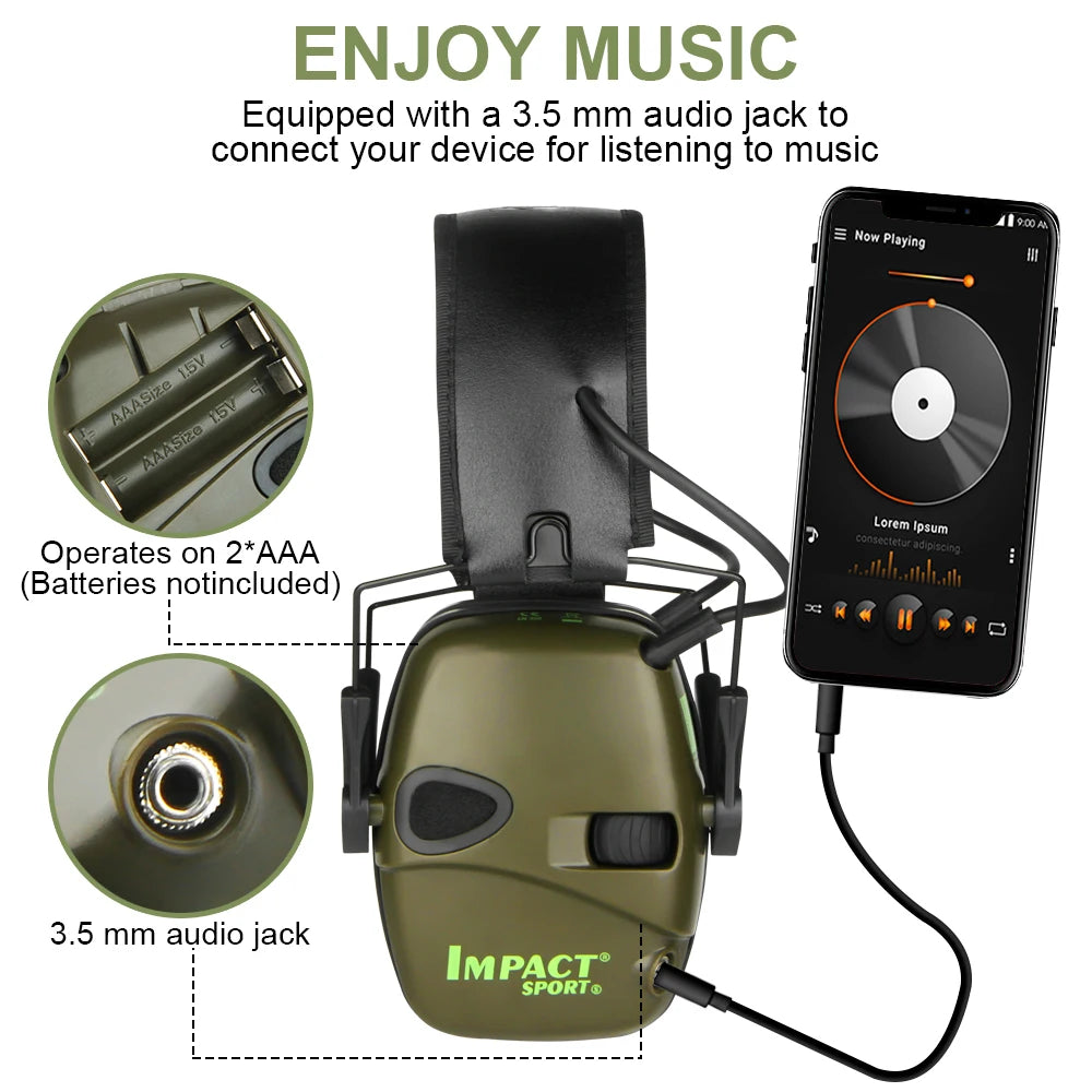 Tactical Noise-Canceling Shooting Earmuffs