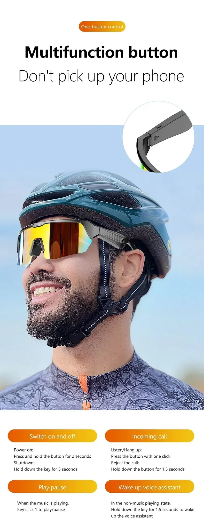 YJ006 Cycling Bluetooth Smart Glasses