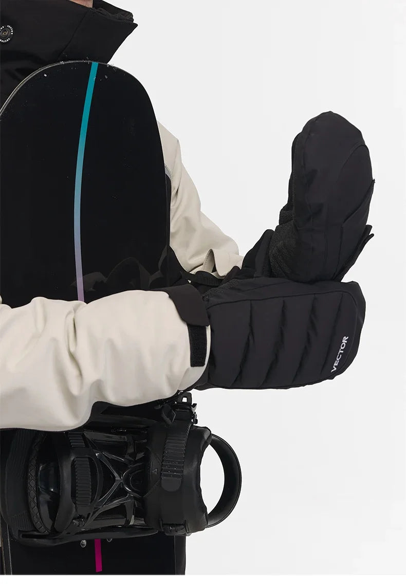 VECTOR Half-Detachable Inner Five-Finger Ski Gloves
