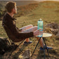 WESTTUNE Ultralight Folding Camping Table with Light Stand