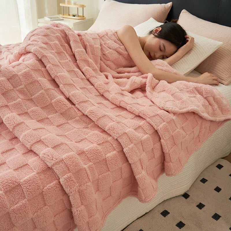 Waffle Plush Multifunctional Blanket
