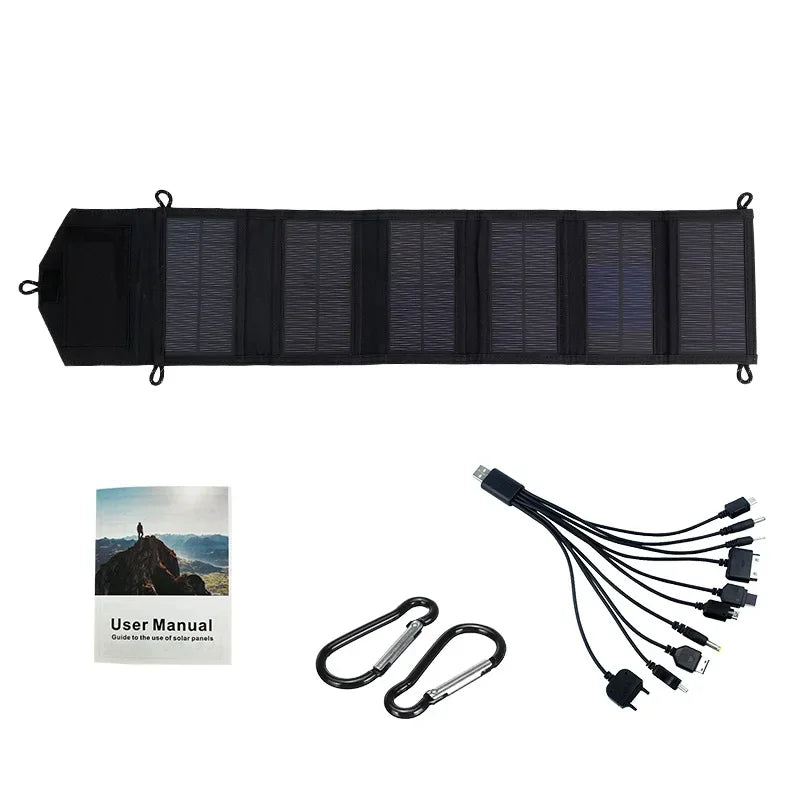 6-Fold 800W Foldable Solar Panel – Portable Solar Charger with USB & DC Output